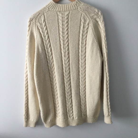 Fisherman coastal cottage crew style sweater - Picture 3 of 6